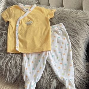 Carter's Yellow and White Polka Dot Pajama Set